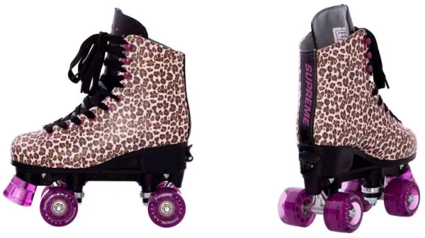 Supreme Rollers - Del Rey justerbar rulleskøjte Side by Side Str. 39-42 - Leopard